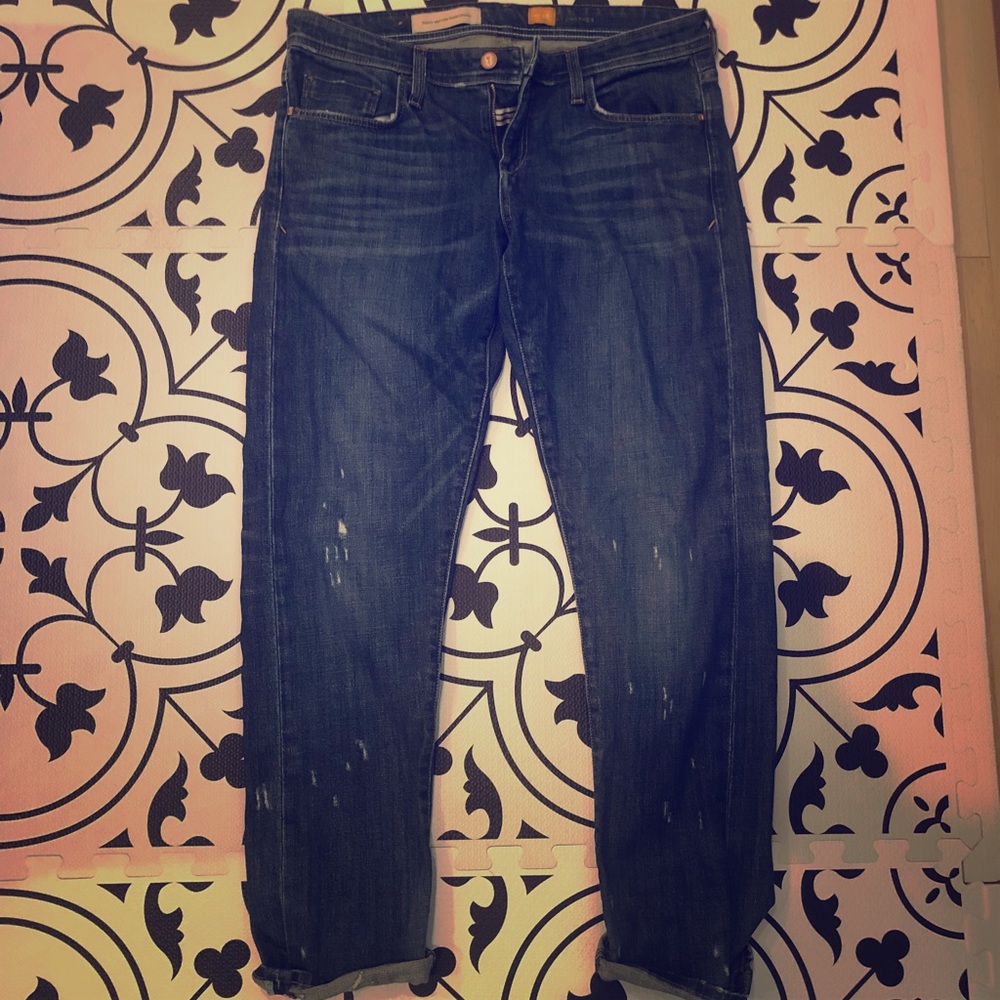 Anthropologie boyfriend jeans, worn once!